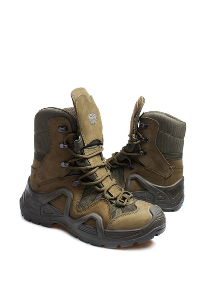 KOALA SYDNEY  Men's Olive Green Tactical Combat Boots with Rugged Sole -