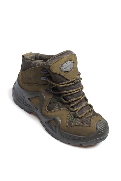 KOALA SYDNEY Men's Olive Green Hiking Boots with Reinforced Sole