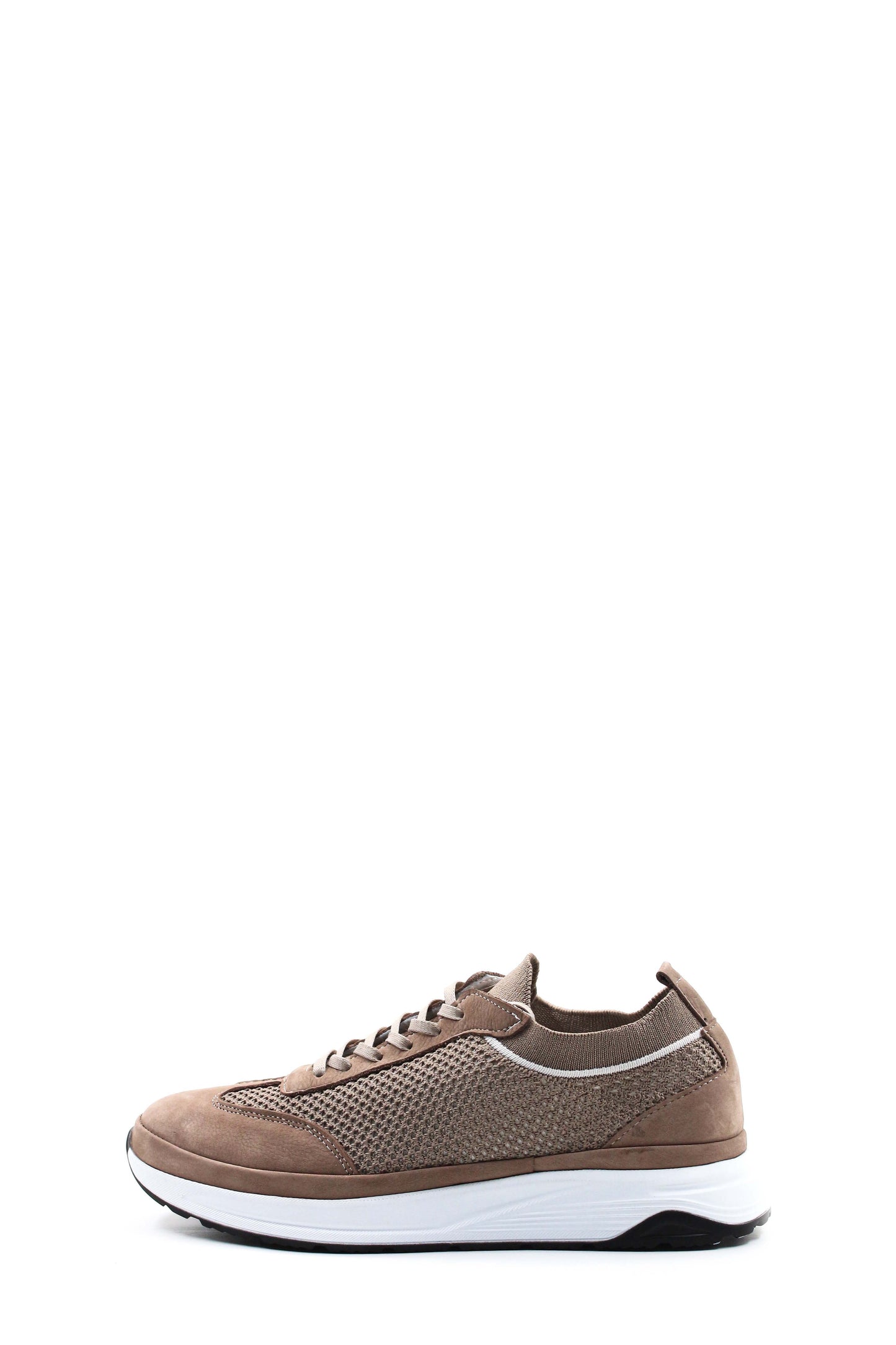 KOALA SYDNEY Men's Beige Suede and Mesh Lace-Up Sneakers