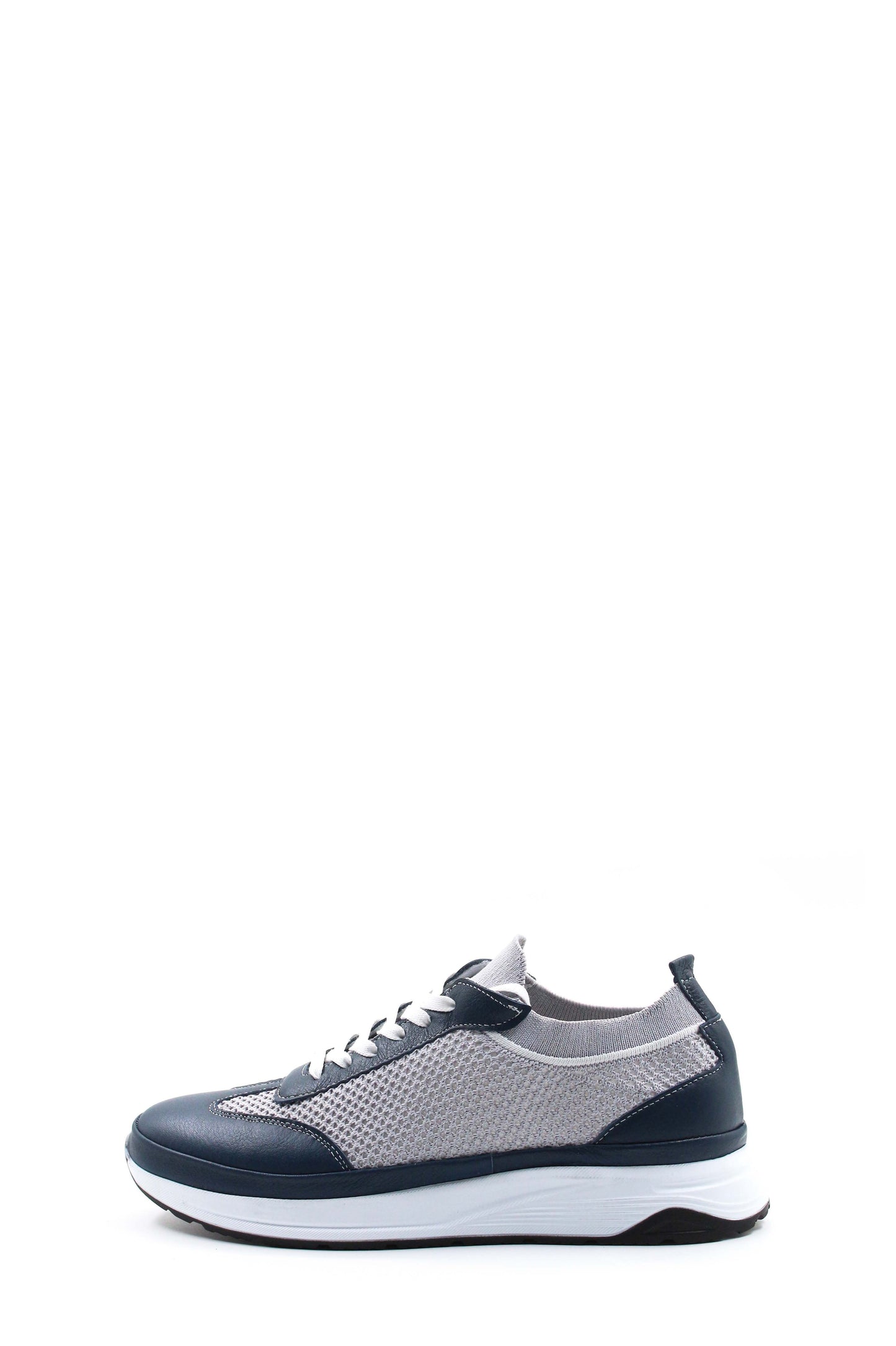 KOALA SYDNEY Men's Gray and Navy Lace-Up Athletic Sneakers with Cushioned Sole
