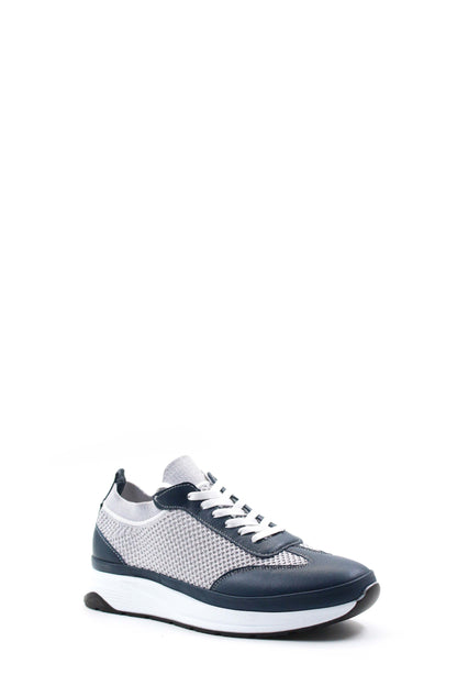 KOALA SYDNEY Men's Gray and Navy Lace-Up Athletic Sneakers with Cushioned Sole