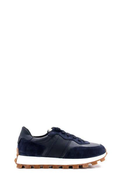 KOALA SYDNEY Men's Navy Blue Suede and Leather Casual Sneakers with White Sole