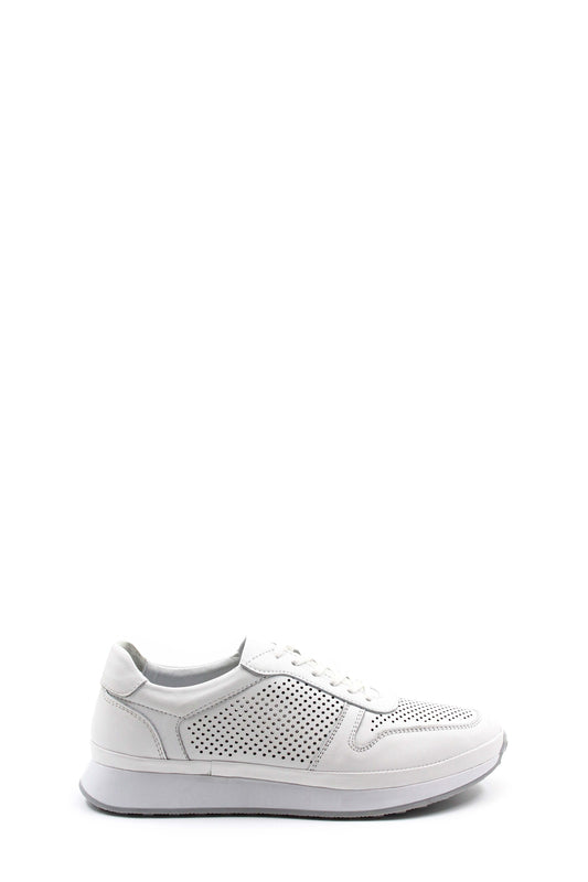 KOALA SYDNEY  Men's White Perforated Leather Sneakers-Wessi