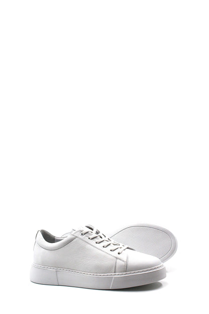 White Leather Low-Top Sneakers Wessi