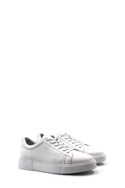 White Leather Low-Top Sneakers Wessi