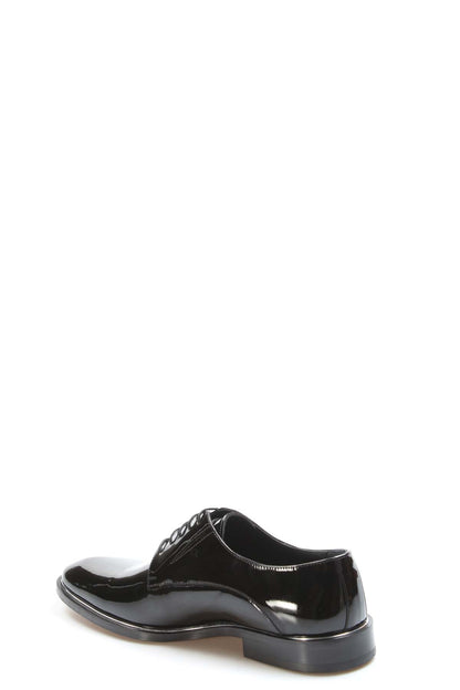 KOALA SYDNEY Men's Black Patent Leather Lace-Up Oxfords with Sleek Finish