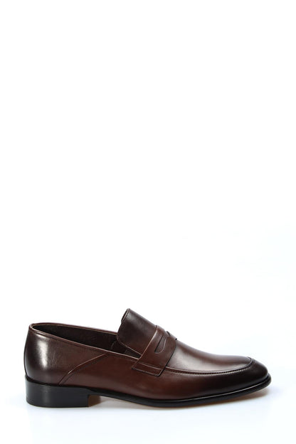 KOALA SYDNEY Men's Classic Brown Penny Loafers with Sleek Leather Finish