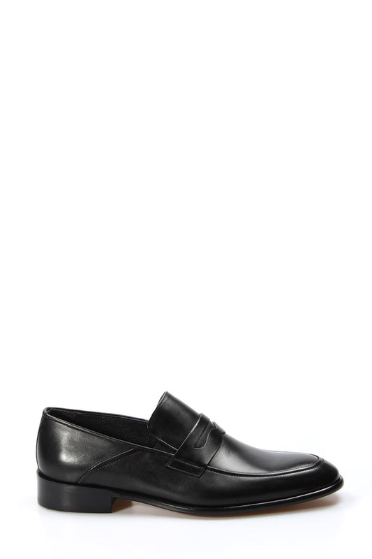 KOALA SYDNEY Men's Black Leather Classic Penny Loafers