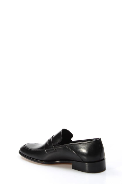 KOALA SYDNEY Men's Black Leather Classic Penny Loafers