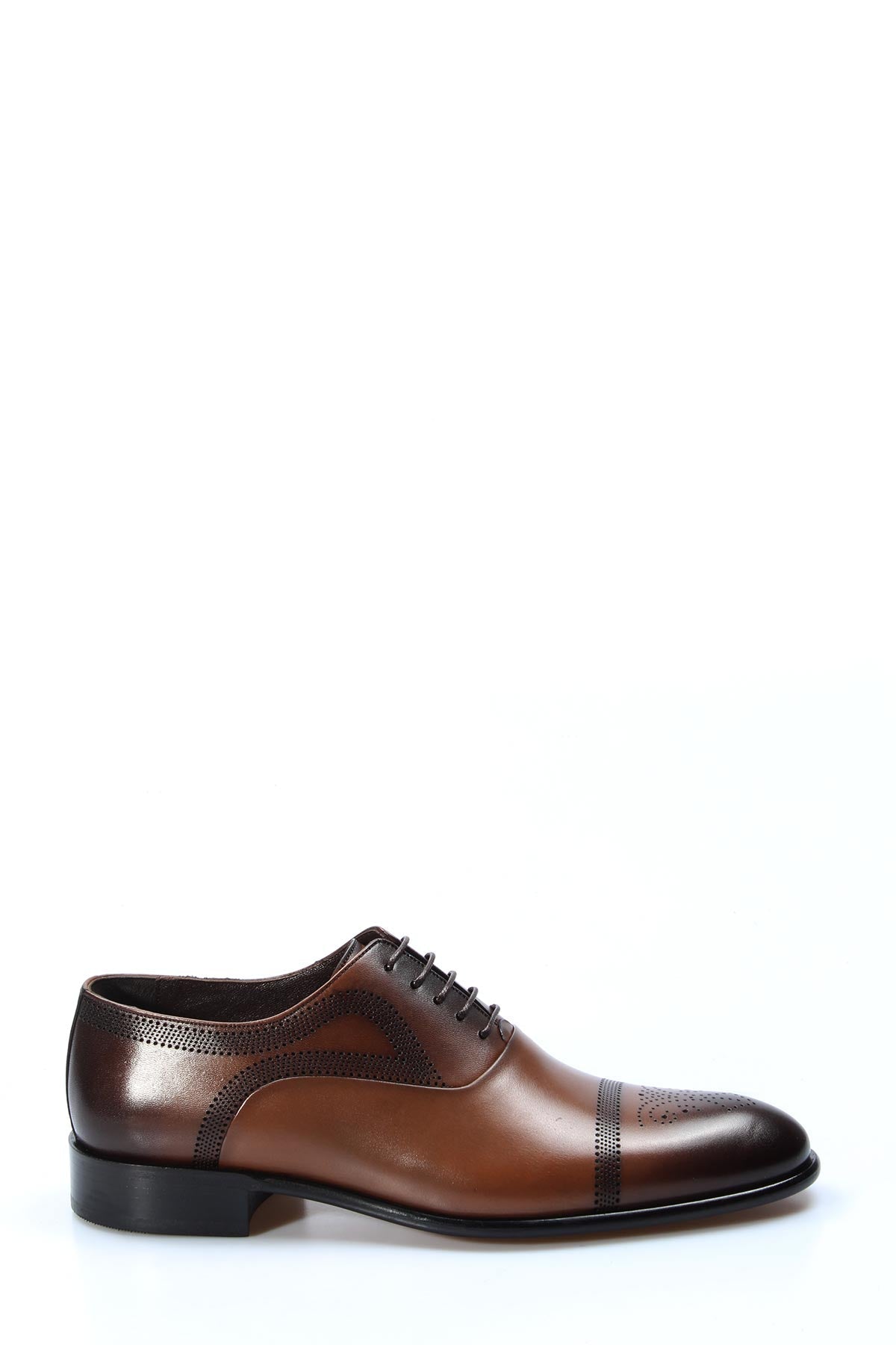 KOALA SYDNEY  Men's Classic Brown Leather Brogue Oxford Shoes with Perforated Detailing -