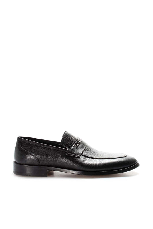 KOALA SYDNEY  Men's Black Leather Formal Loafers-Wessi