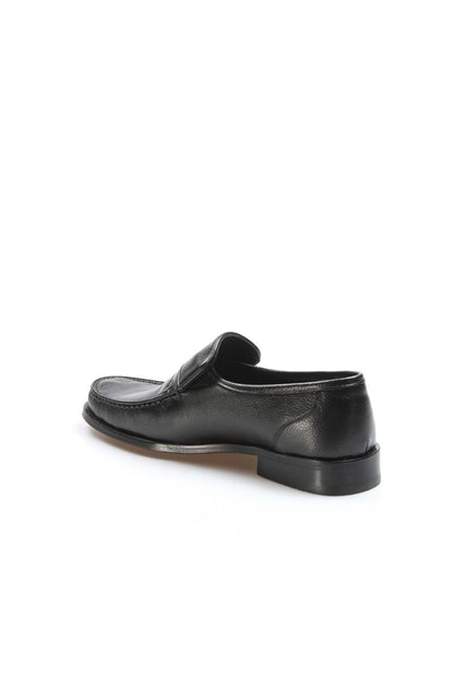 KOALA SYDNEY  Men's Black Leather Penny Loafers with Classic Moc Toe