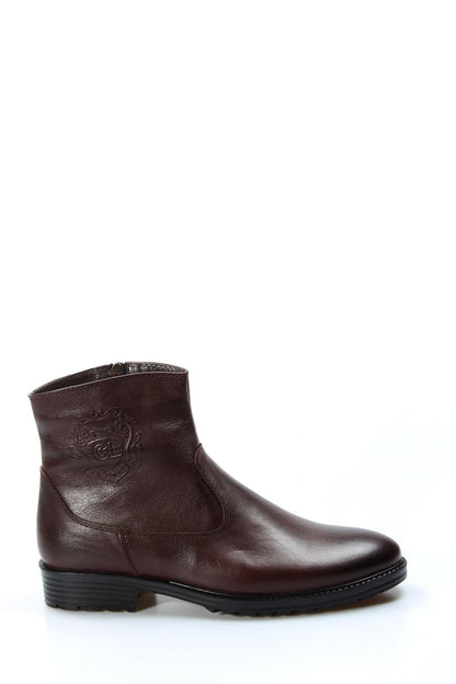 KOALA SYDNEY  Brown Leather Zippered Ankle Boots Wessi