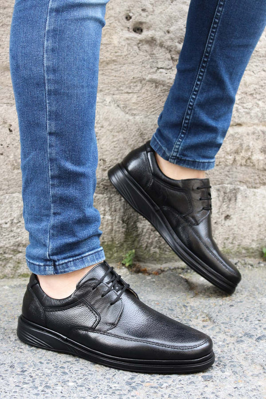 KOALA SYDNEY Men's Orthopedic Casual Black Leather Shoes