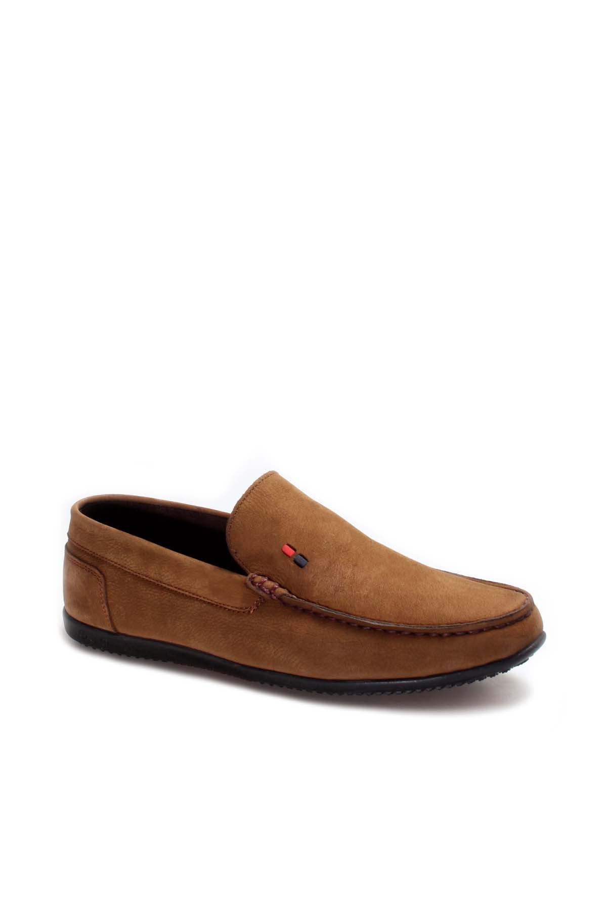 KOALA SYDNEY  Tan Suede Loafers with Accent Stitching-Wessi