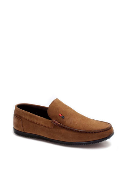 KOALA SYDNEY  Tan Suede Loafers with Accent Stitching-Wessi