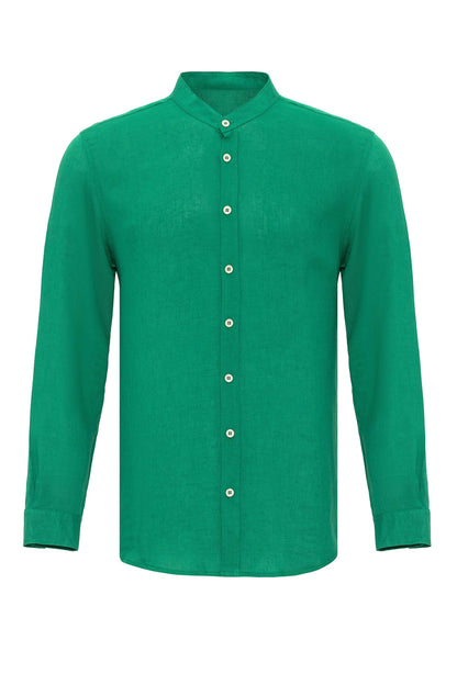 Men's Duck Green Judge Collar Shirt