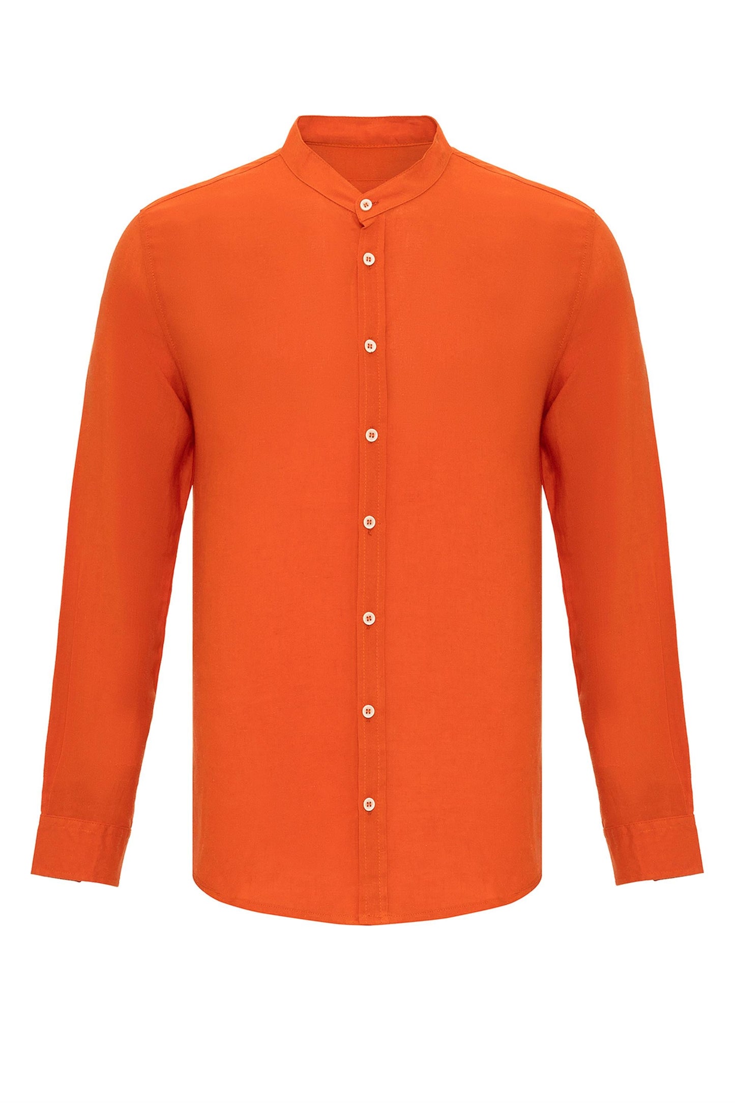 Men's Orange Judge Collar Shirt