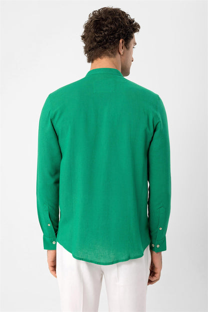 Men's Duck Green Judge Collar Shirt