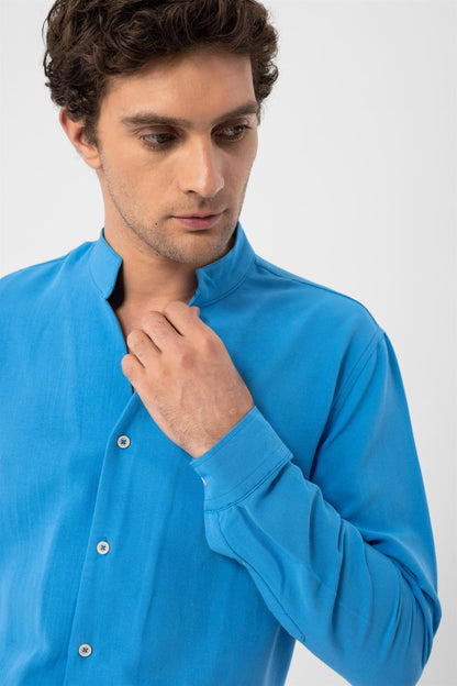 KOALA SYDNEY  Men's Sax Judge Collar Long Sleeve Shirt -