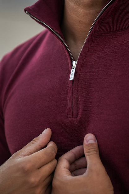 THE SANTONI HALF ZIP SWEATER