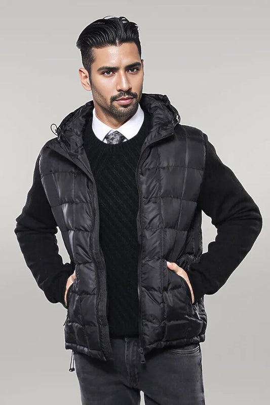 Hooded Black Coat Jacket
