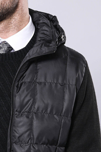 Hooded Black Coat Jacket