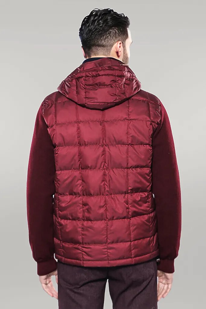 Hooded Burgundy Coat Jacket