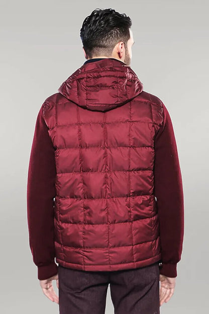 Hooded Burgundy Coat Jacket