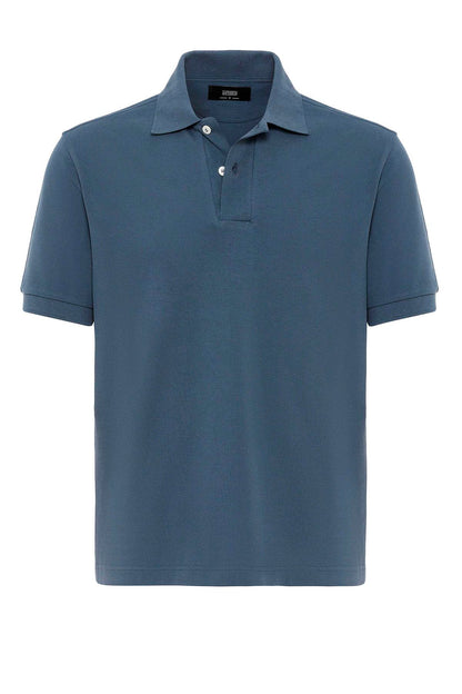 KOALA SYDNEY Men's Indigo Polo Neck T-Shirt