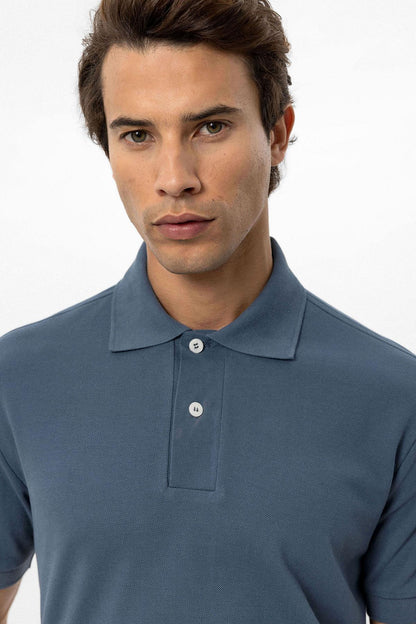 KOALA SYDNEY Men's Indigo Polo Neck T-Shirt