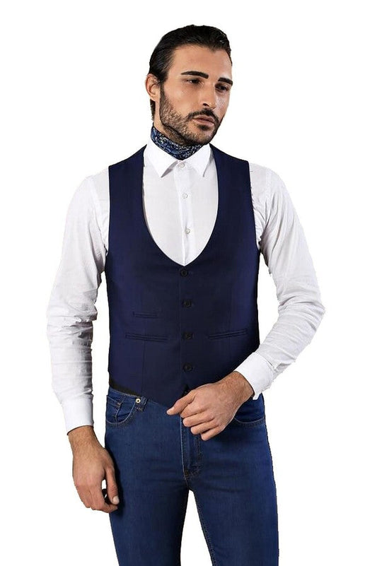 KOALA SYDNEY  Navy Blue Vest Separate with Watch Pockets -