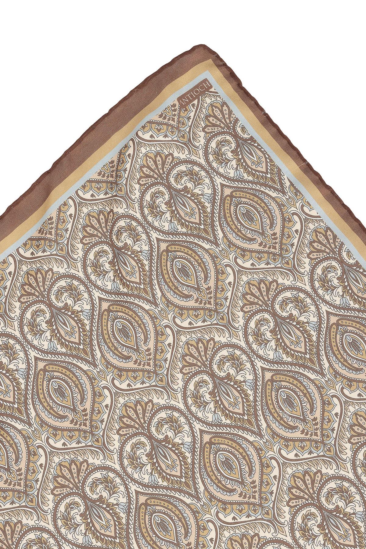 Men's Brown Patterned Scarf