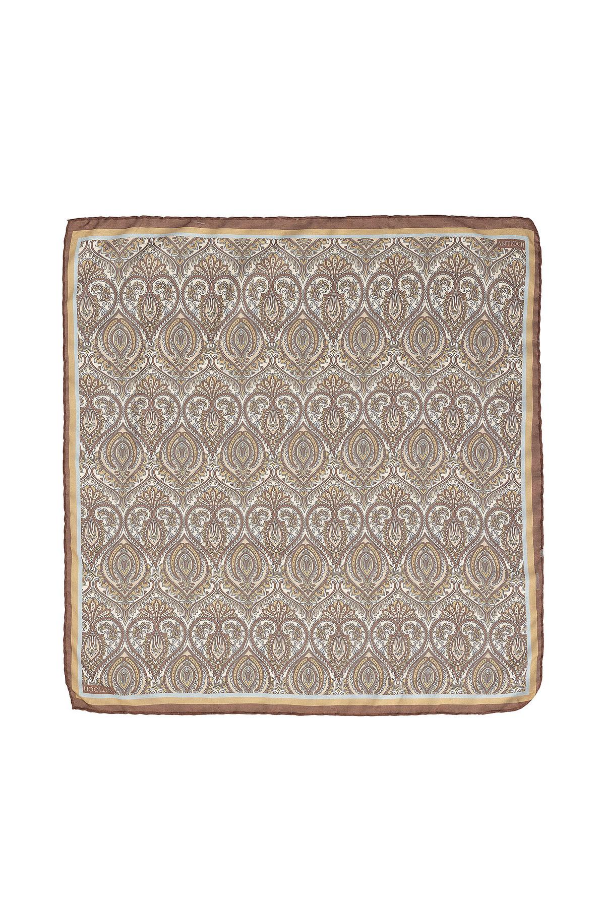 Men's Brown Patterned Scarf