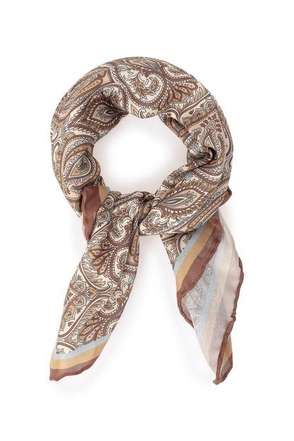Men's Brown Patterned Scarf
