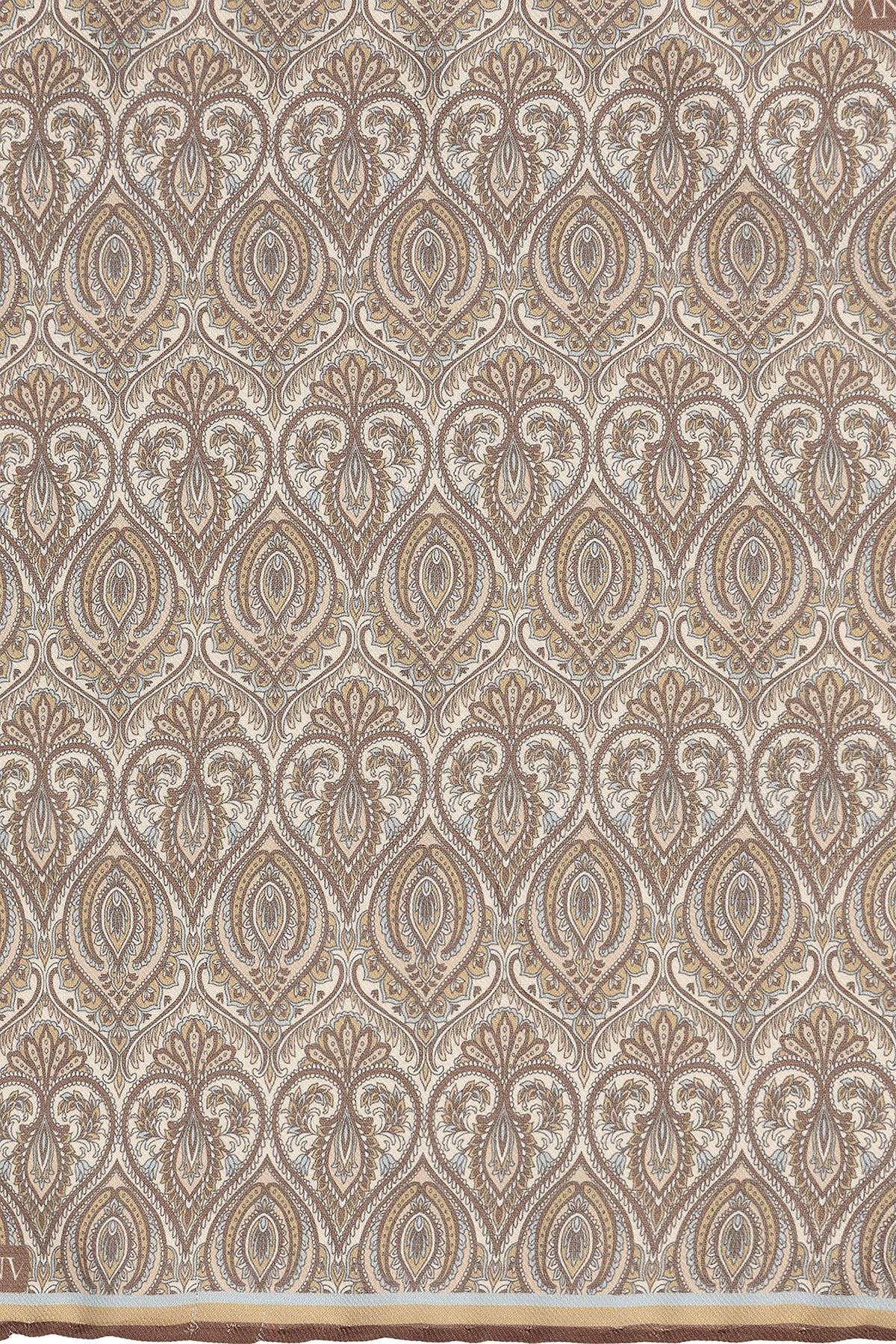 Men's Brown Patterned Scarf