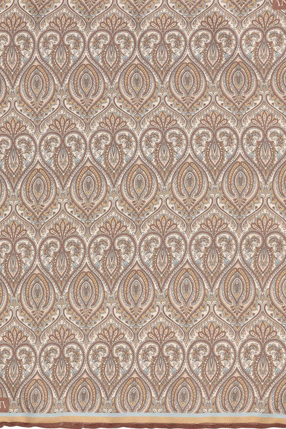 Men's Brown Patterned Scarf