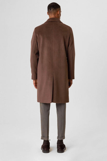 Brown Textured Men's Coat