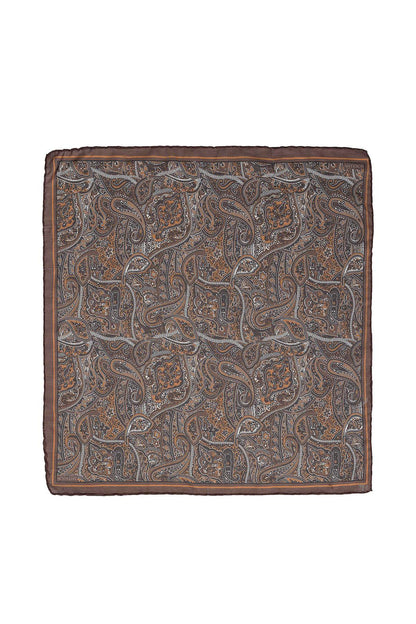 Men's Brown Ethnic Patterned Scarf