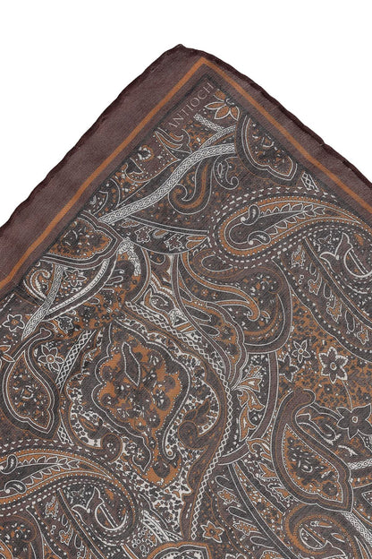 Men's Brown Ethnic Patterned Scarf