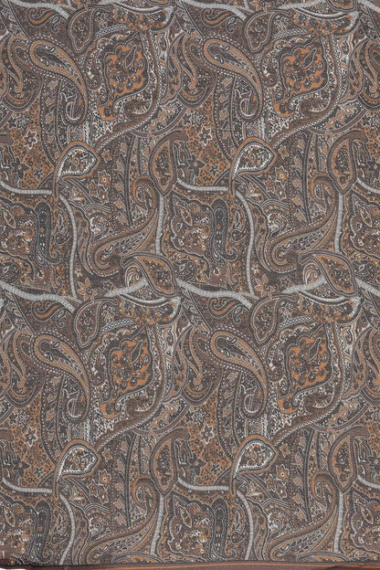 Men's Brown Ethnic Patterned Scarf