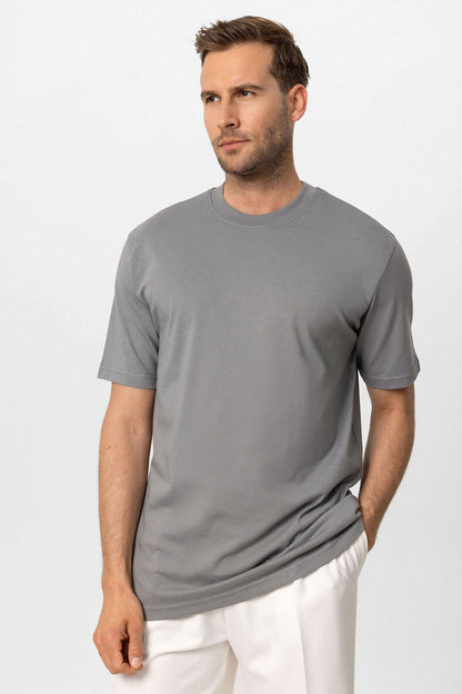 KOALA SYDNEY Men's Dark Grey Crew Neck Basic T-Shirt