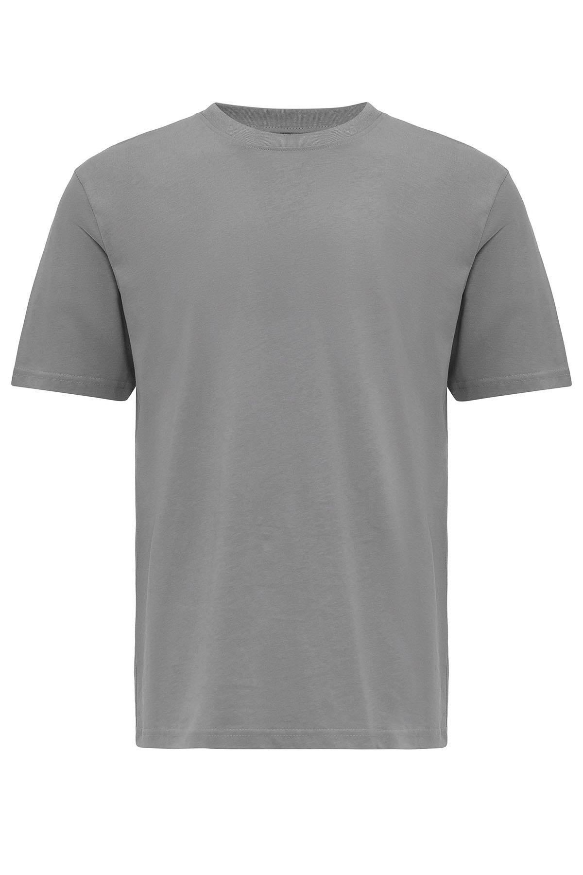 KOALA SYDNEY Men's Dark Grey Crew Neck Basic T-Shirt