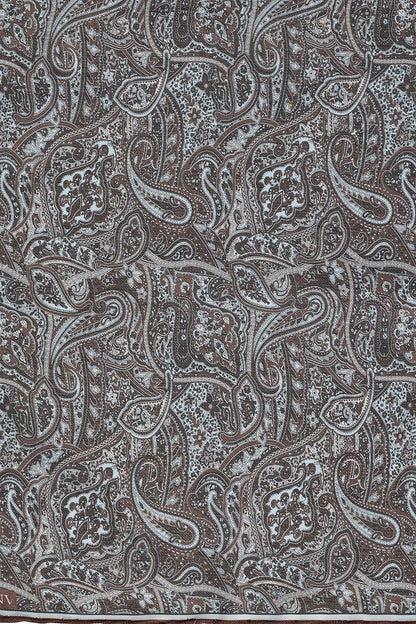 Men's Dark Brown Ethnic Patterned Scarf