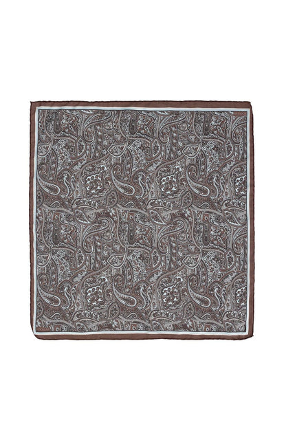 Men's Dark Brown Ethnic Patterned Scarf