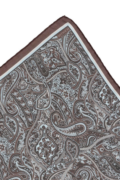 Men's Dark Brown Ethnic Patterned Scarf