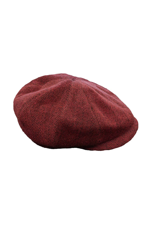 Burgundy Wool Gatsby Men Hat