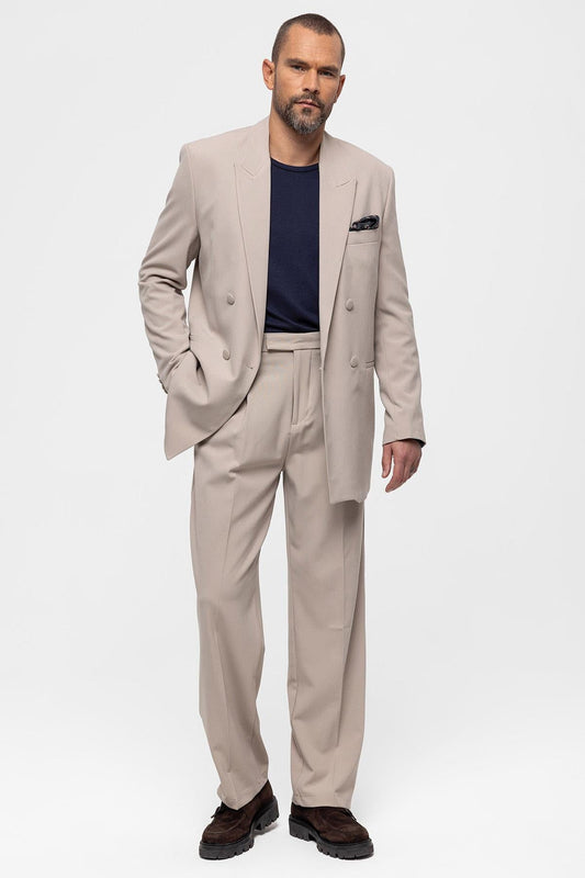 KOALA SYDNEY Men's Double Breasted Stone Blazer Jacket