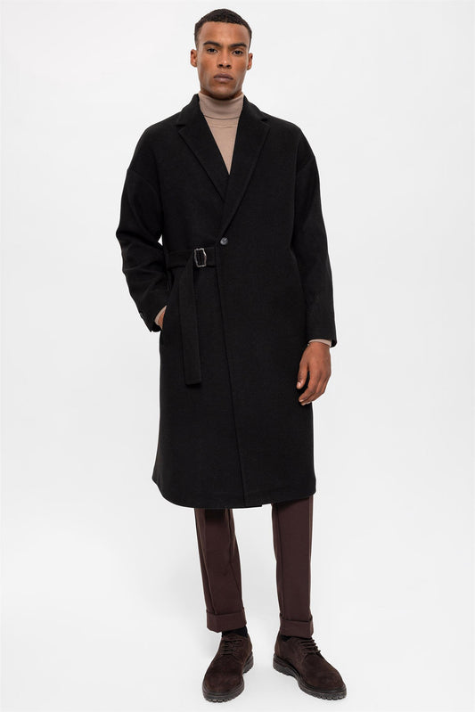 Belted Oversize Men's Coat