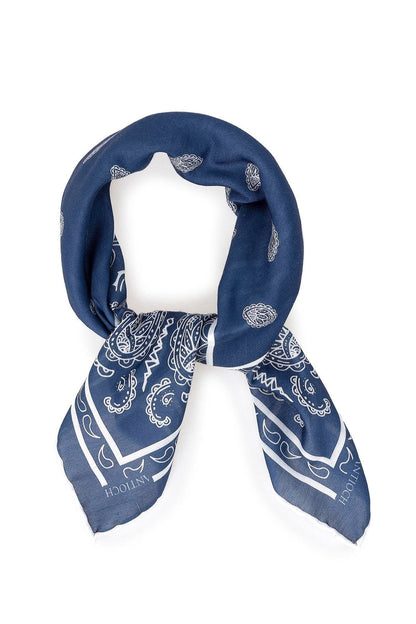 Men's Navy Blue Navy Corner Ethnic Patterned Scarf